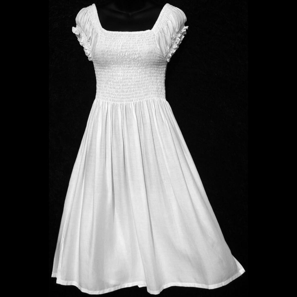 Wholesale White Short Sleeve Sarong Dress